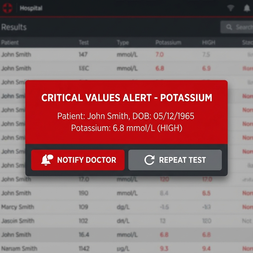 القيم الحرجة والتنبيهات